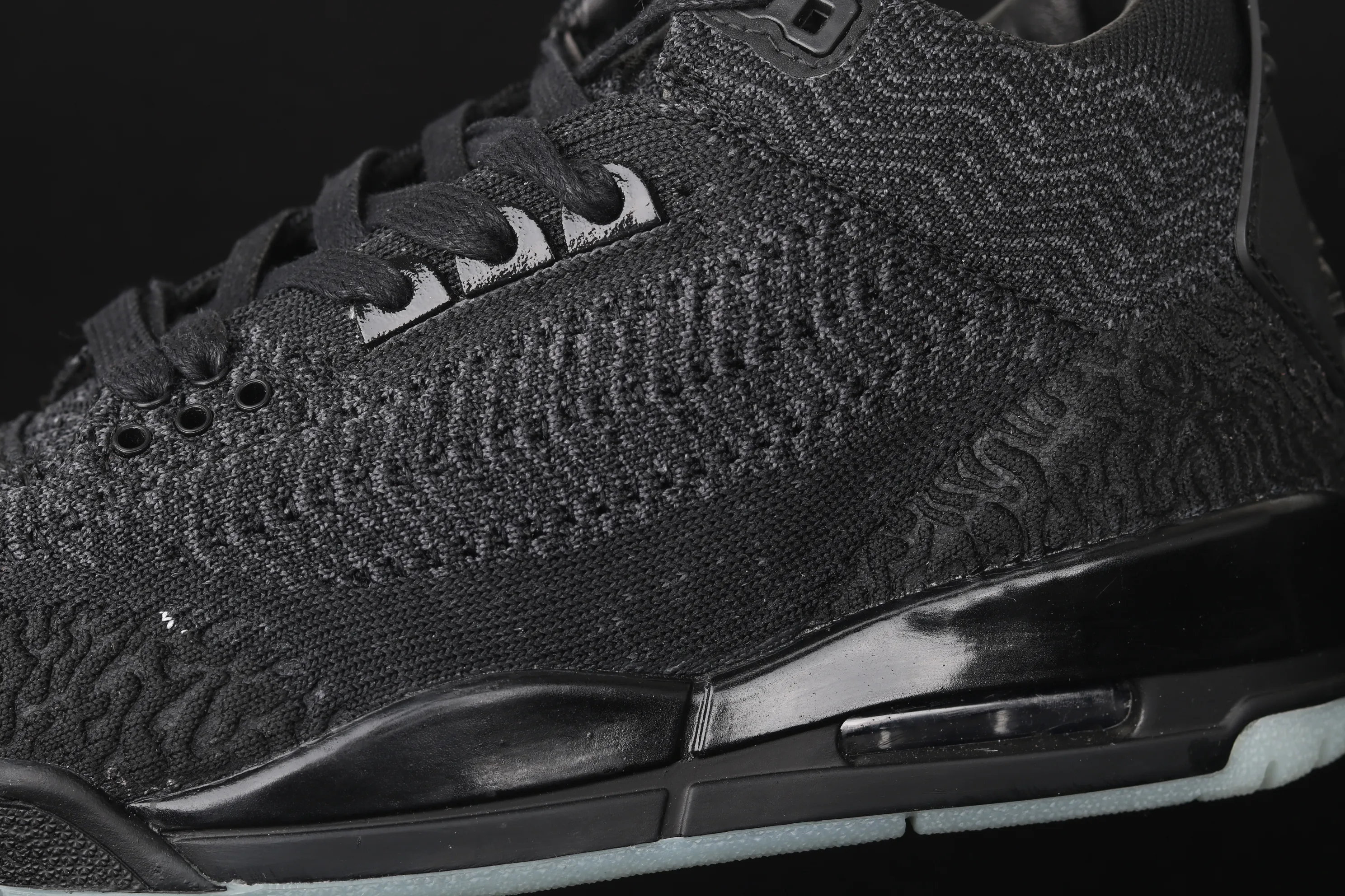 All categories Air Jordan Jordan series basketball shoes Air Jordan 3 Air Jordan 3 Flyknit AJ3 Joe 3 woven all black AQ1005-001